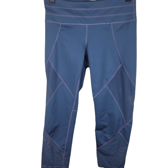 Athleta Blue High Waist Mesh Athletic Joggers Women’s Size Small - Picture 1 of 10